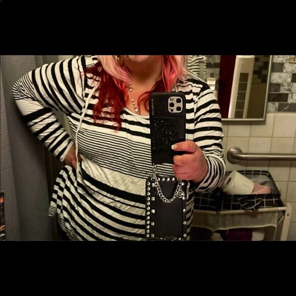 Plus size 3xl American rag co hooded long sleeve top/lightweight sweatshirt - Picture 3 of 4